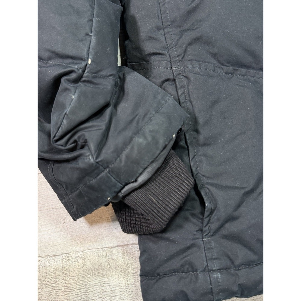 Eddie Bauer Womens M Black Goose Down Puffer Winter Jacket Full Zip Coat - Picture 10 of 11